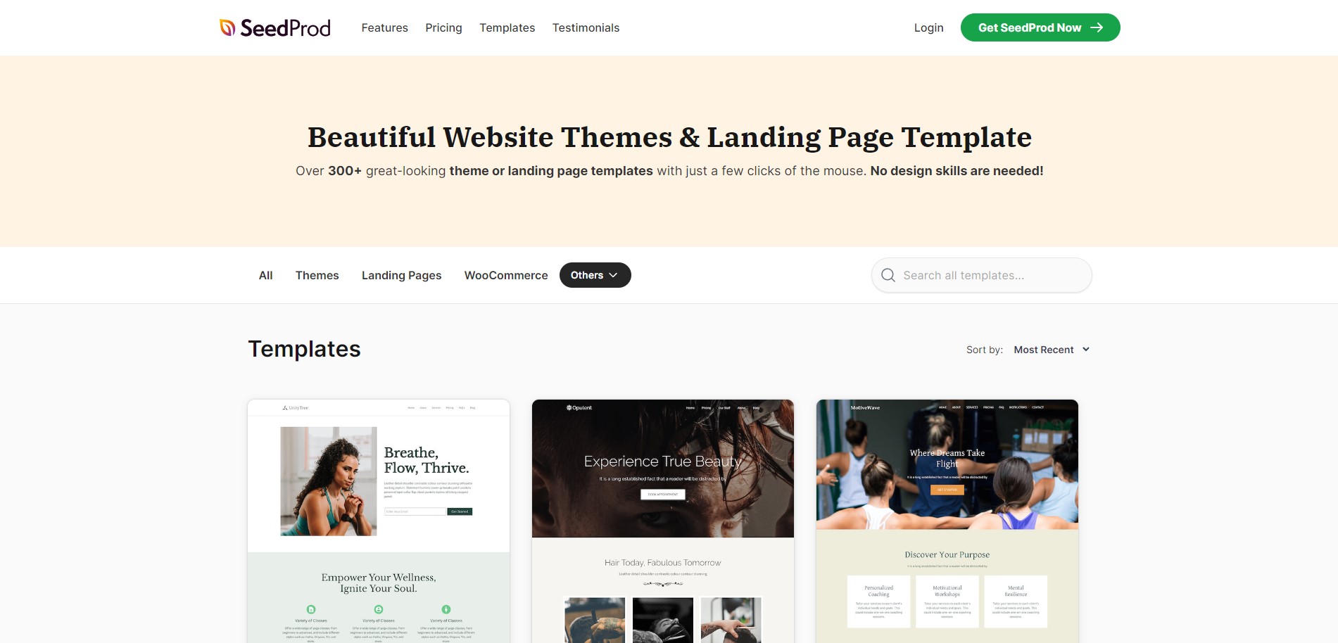 SeedProd SeedProd WordPress Page Builder Template Recommendation