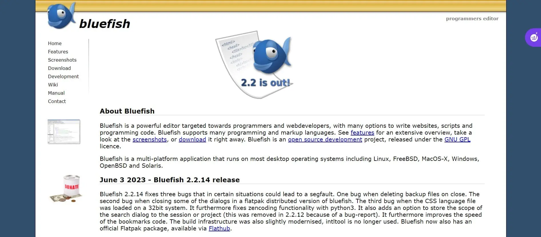 11 Editor Untuk Programmer Bluefish