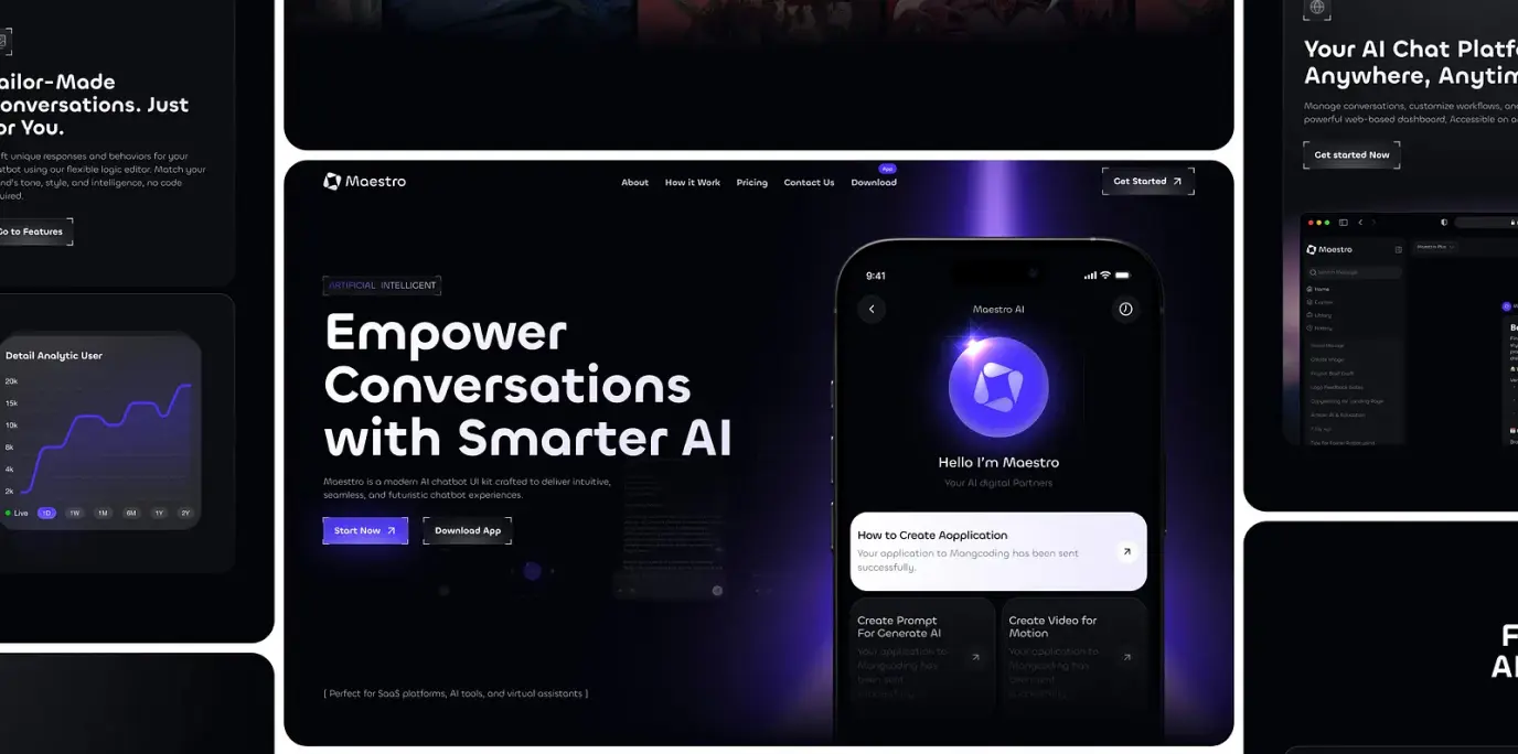User Interface & User Experience Design - Maestro Website - Chatai website 1