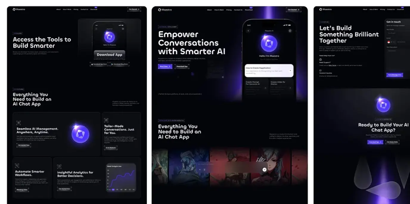 User Interface & User Experience Design - Maestro Website - Chatai website 2