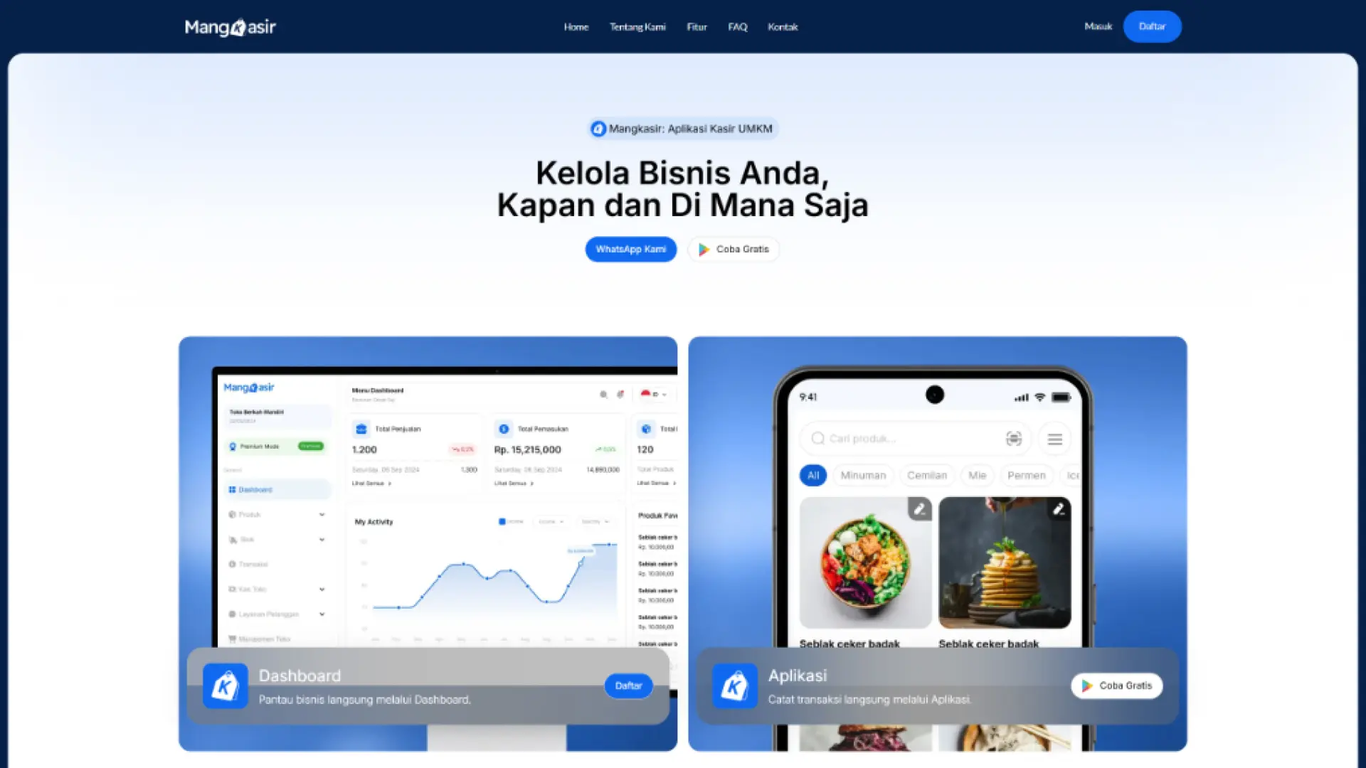 Mangkasir Web-Based Point of Sale (POS) Application